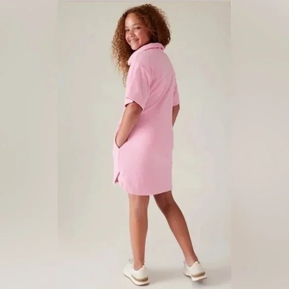 NWT Athleta Girl Jump In Pink Dress Size XS/6 - Picture 4 of 5